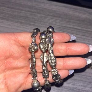 Silver Beaded Bracelet
